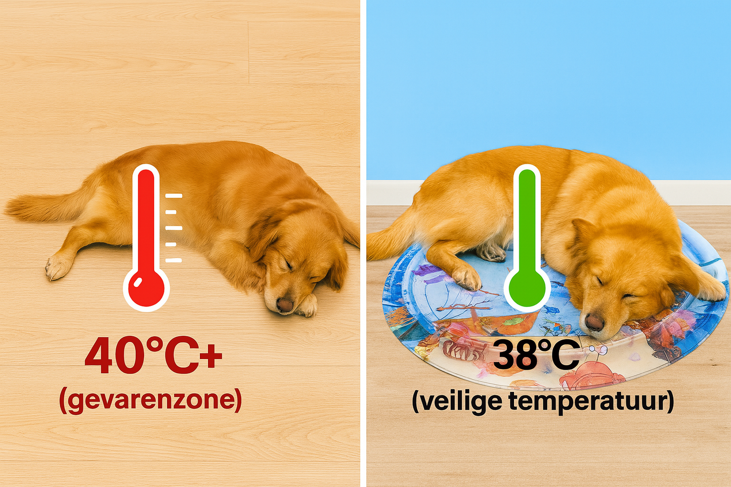 Noola verkoelende waterspeelmat voor Honden & Katten – Tegen Oververhitting