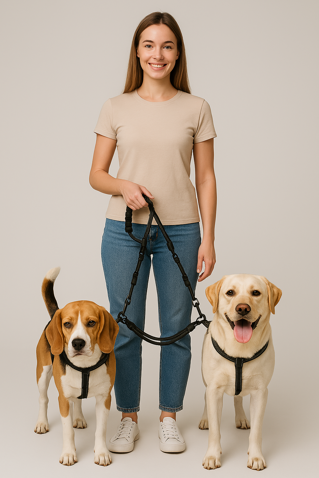 Duogrip -  Nooit meer stress bij het wandelen met twee honden