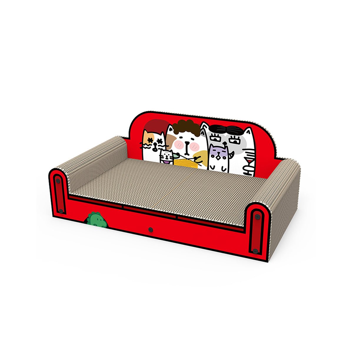 One Family Red Large Sofa Cat Scratching Board-0